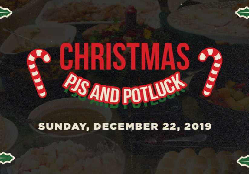 Christmas PJs & Potluck HD Title Slide