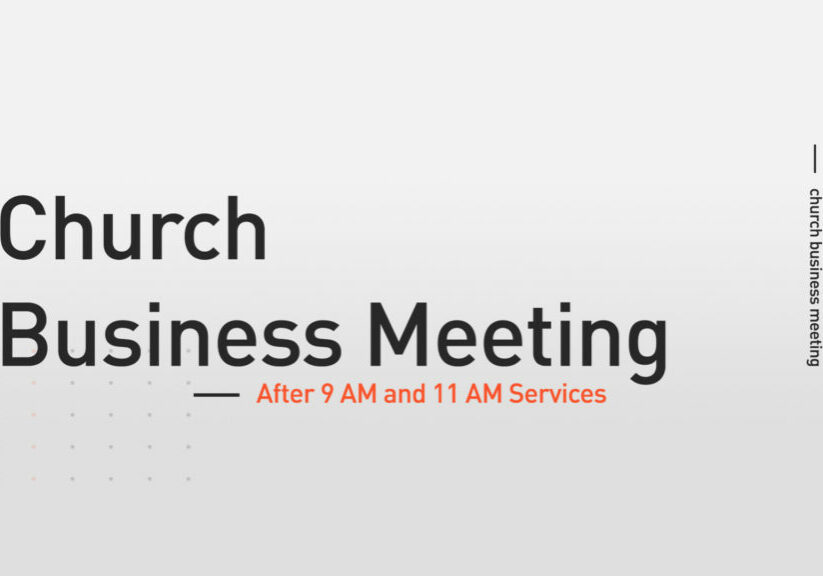 Church Business Meeting HD Title Slide