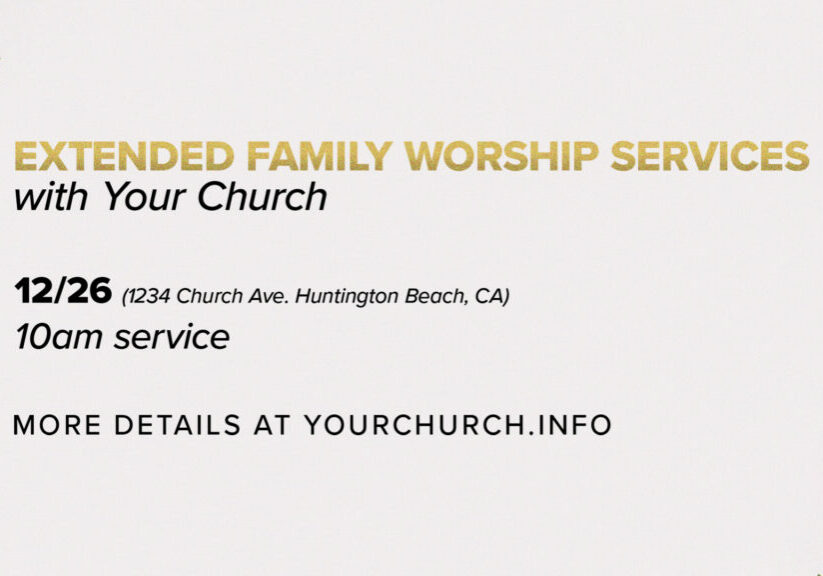 Family Worship Service HD Title Slide