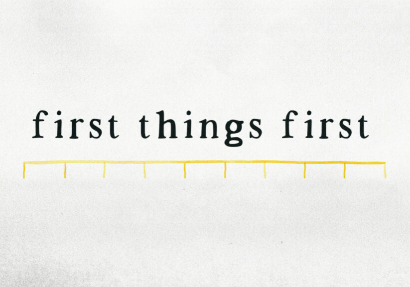 First Things First HD Title Slide