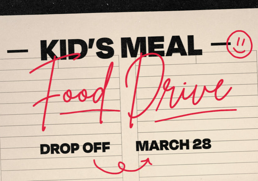 Kid's Meal Food Drive HD Title Slide