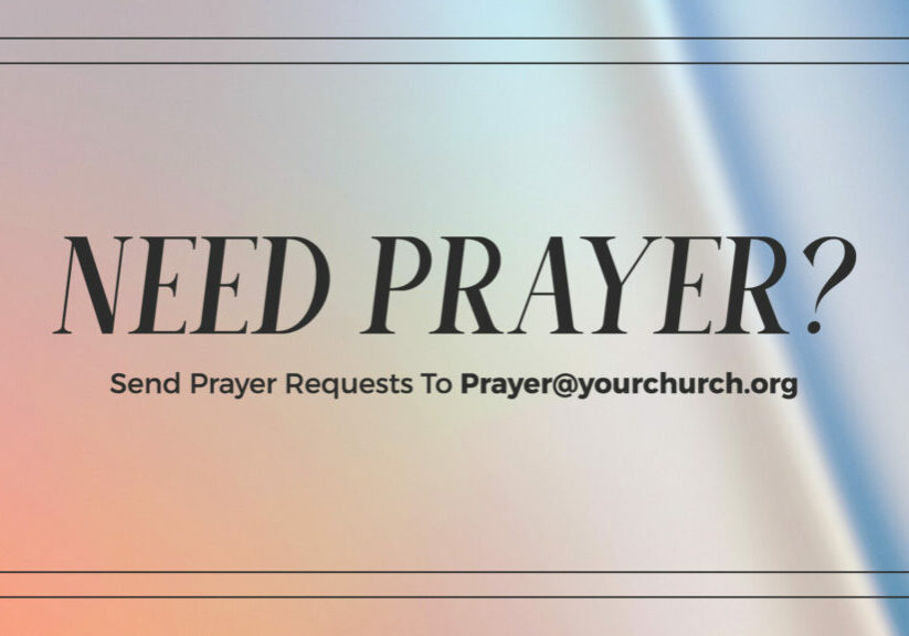 Need Prayer HD Title Slide