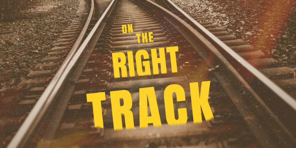 On the Right Track HD Title Slide