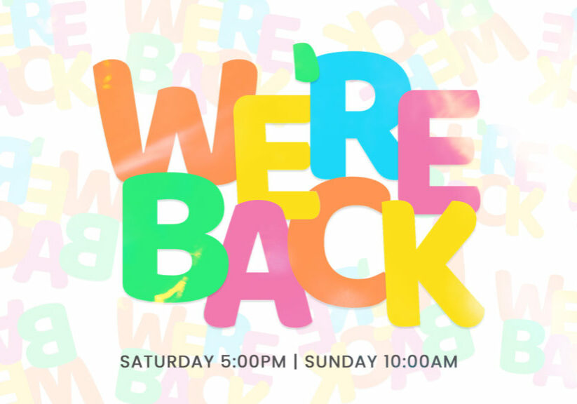 We're Back HD Title Slide