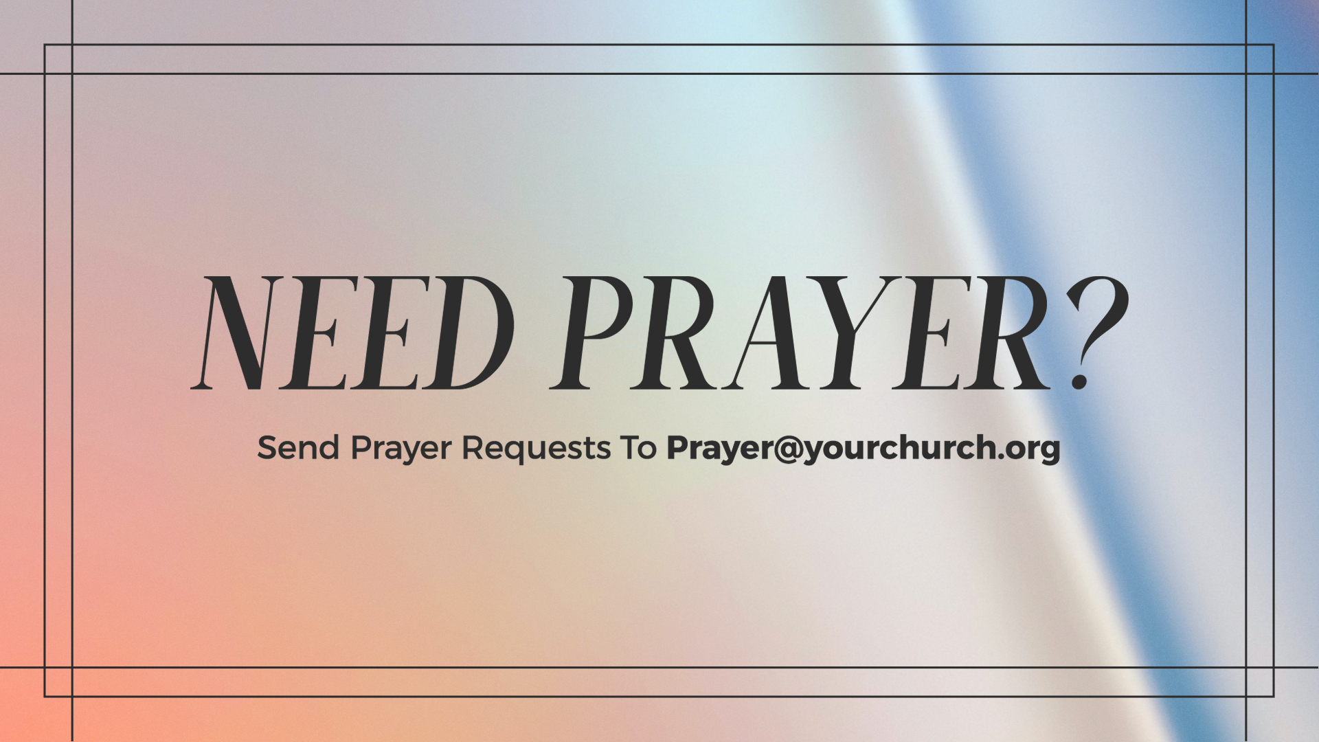 Need Prayer - By The Squad