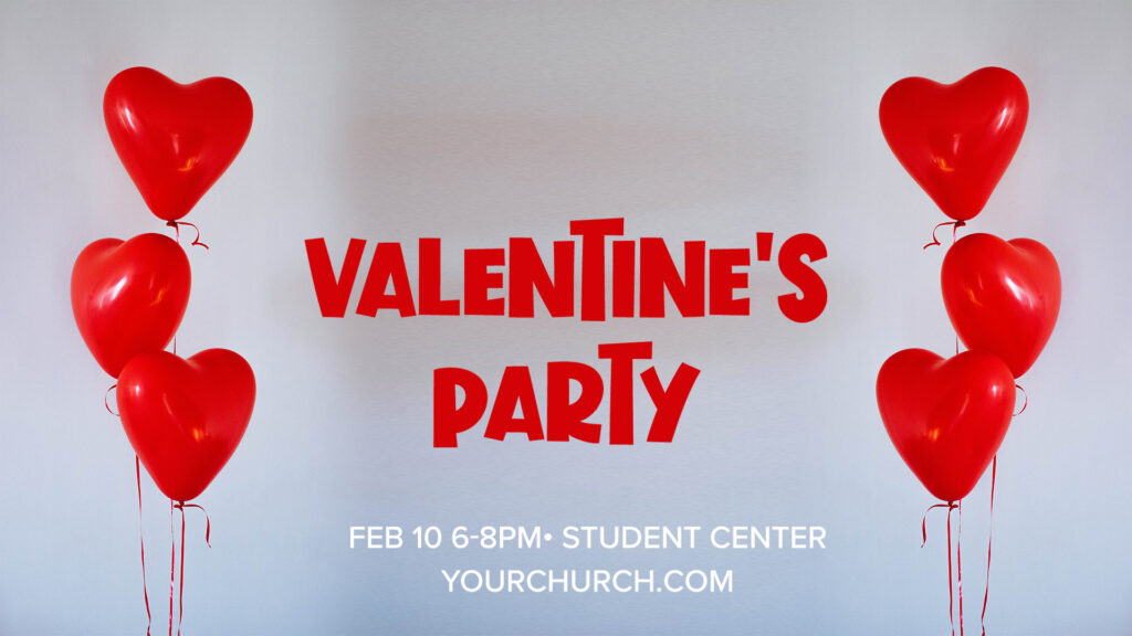 Valentines Party HD Title Slide