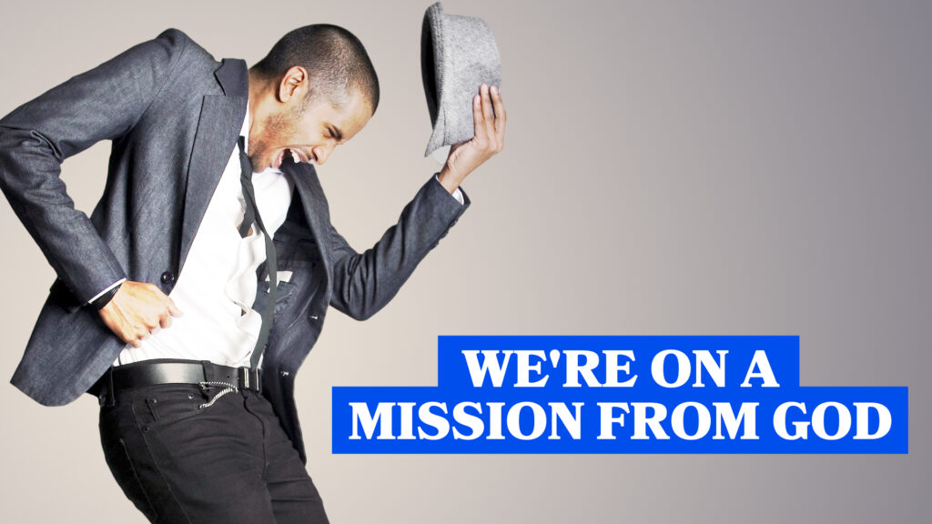 We're on a Mission From God HD Title Slide