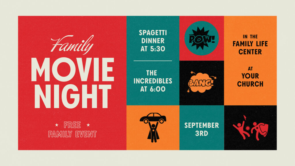 Family Movie Night HD Title Slide