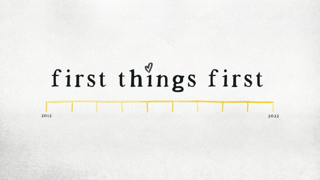 First Things First HD Title Slide